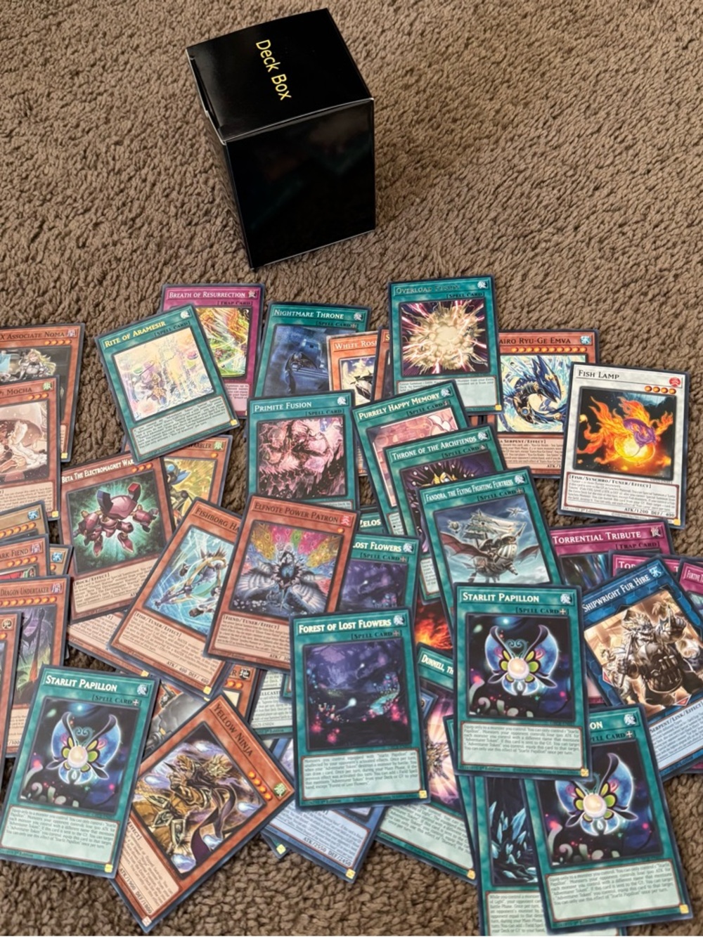 60 Yu-Gi-Oh! Trading Cards with Deck Box!!! 🔥